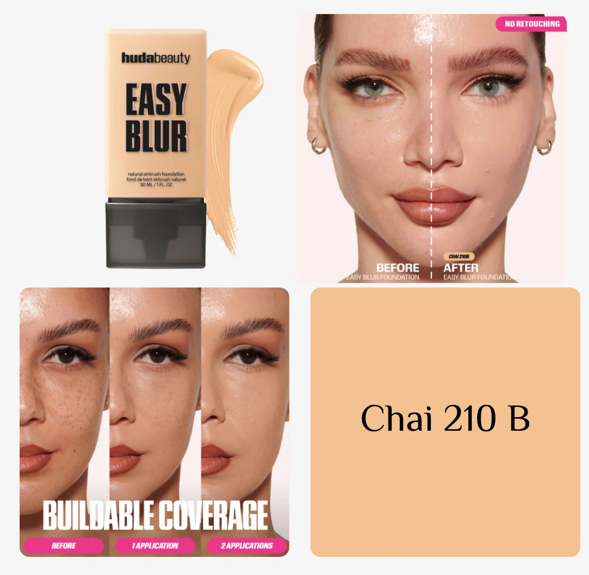 EASY BLUR NATURAL AIRBRUSH FOUNDATION WITH NIACINAMIDE