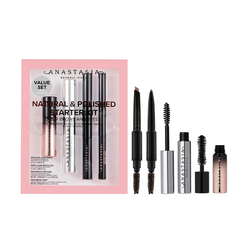 DARK BROWN Anastasia Beverly Hills Natural & Polished Starter Kit Brows & Eyes