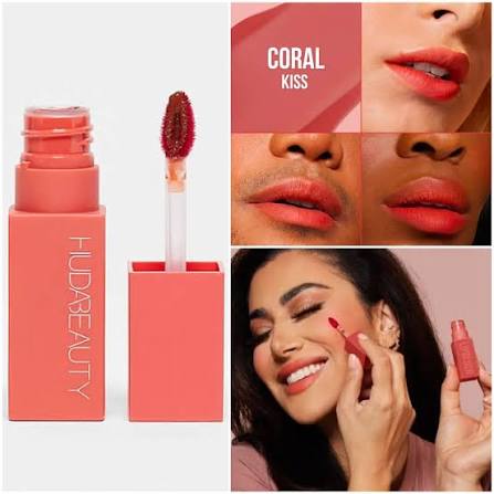 Huda Beauty Creamy Lip Blush, Coral Kiss