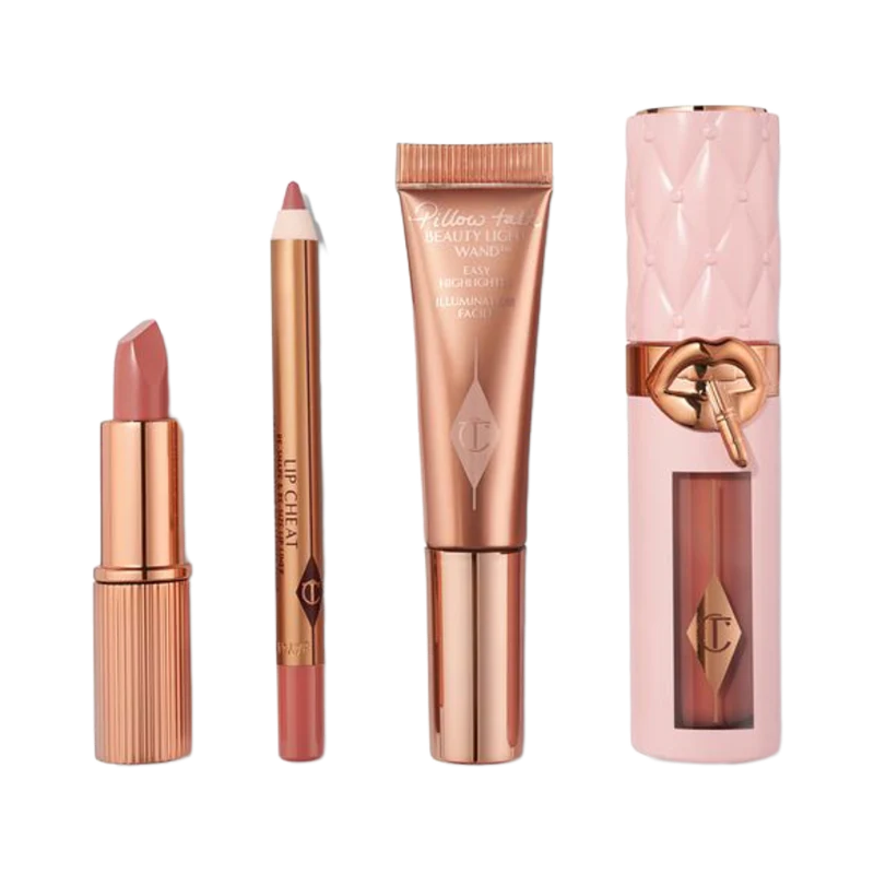 Charlotte Tilbury Pillow Talk Iconic Lip and Cheek Secrets 4-Piece Set