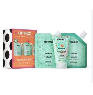 Amika the Kure Shampoo Conditioner Mask 3 Piece Travel Set